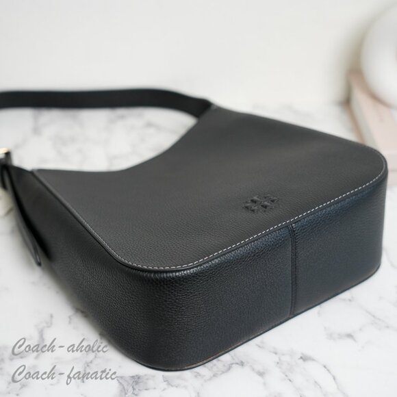 NWT Tory Burch Thea Large Bucket Bag Leather Shoulder Bag in Black - Picture 7 of 8